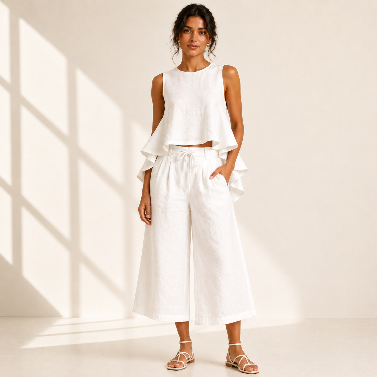 Amara Ruffle Trouser Set