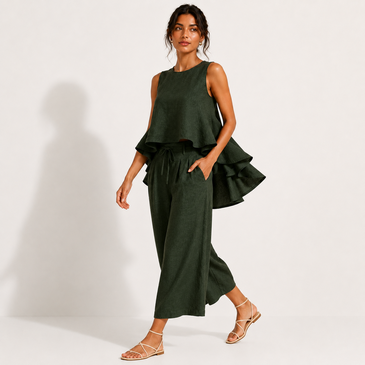 Amara Ruffle Trouser Set