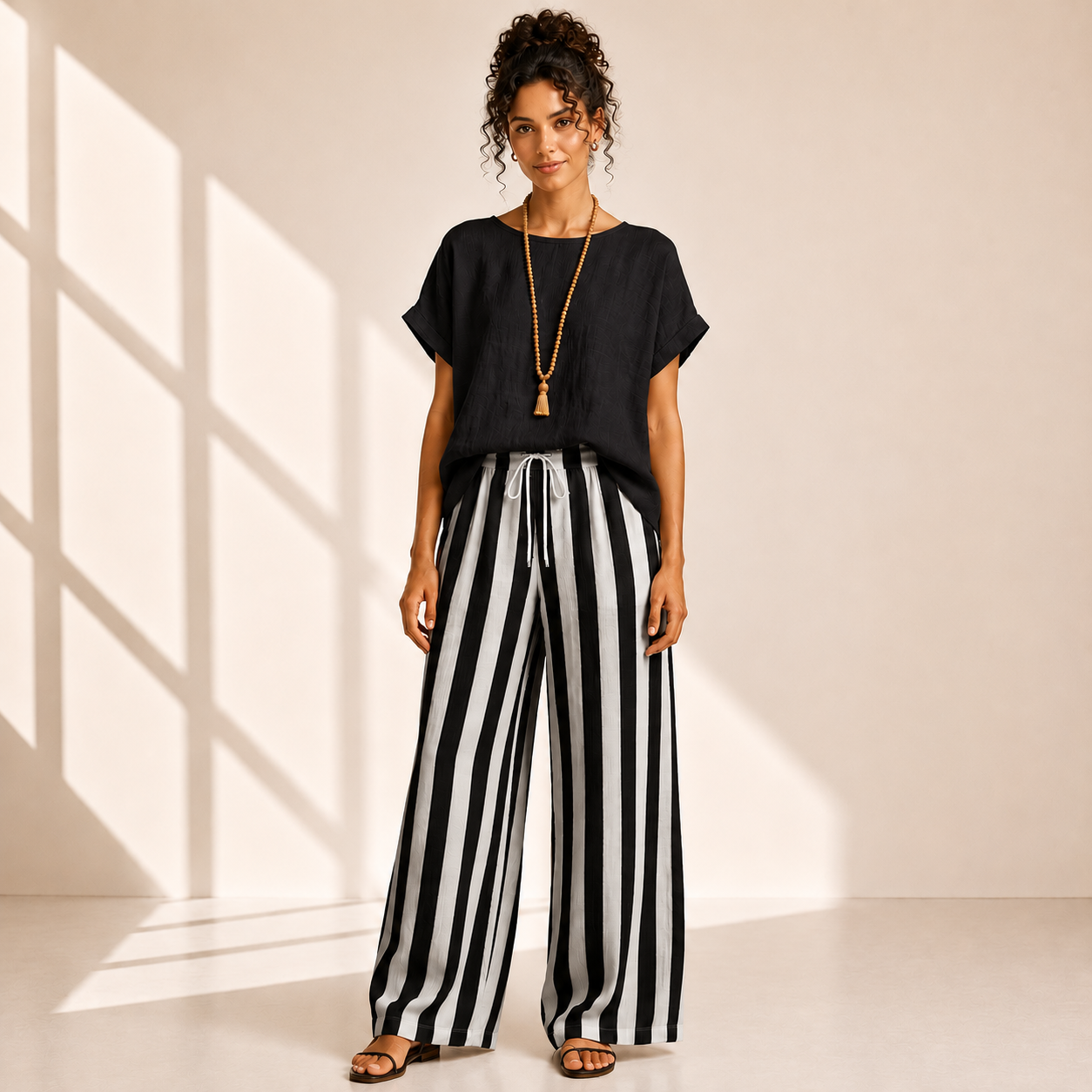 Livia Stripe Trouser Set