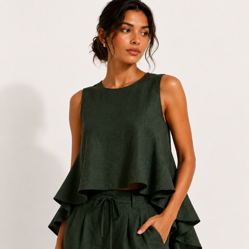 Amara Ruffle Trouser Set