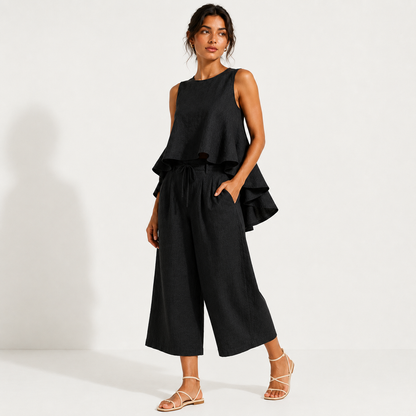 Amara Ruffle Trouser Set