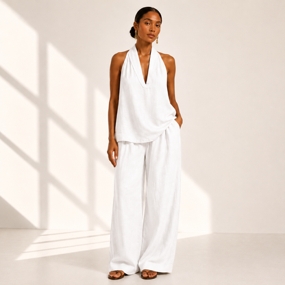 Solene Halter Trouser Set