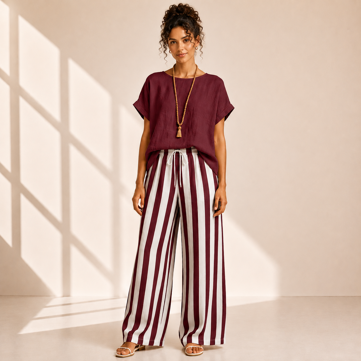 Livia Stripe Trouser Set
