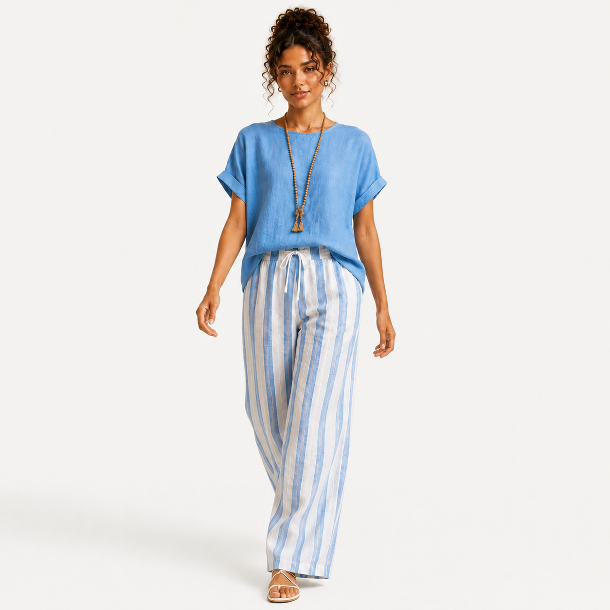 Livia Stripe Trouser Set