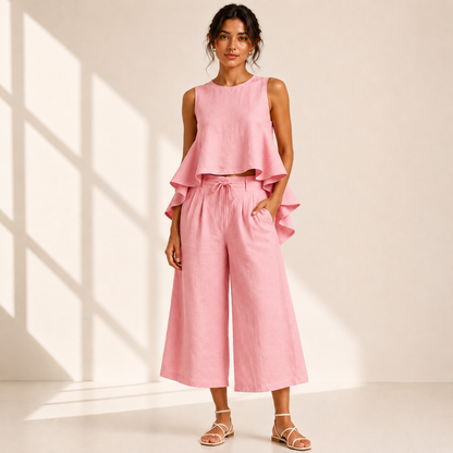 Amara Ruffle Trouser Set