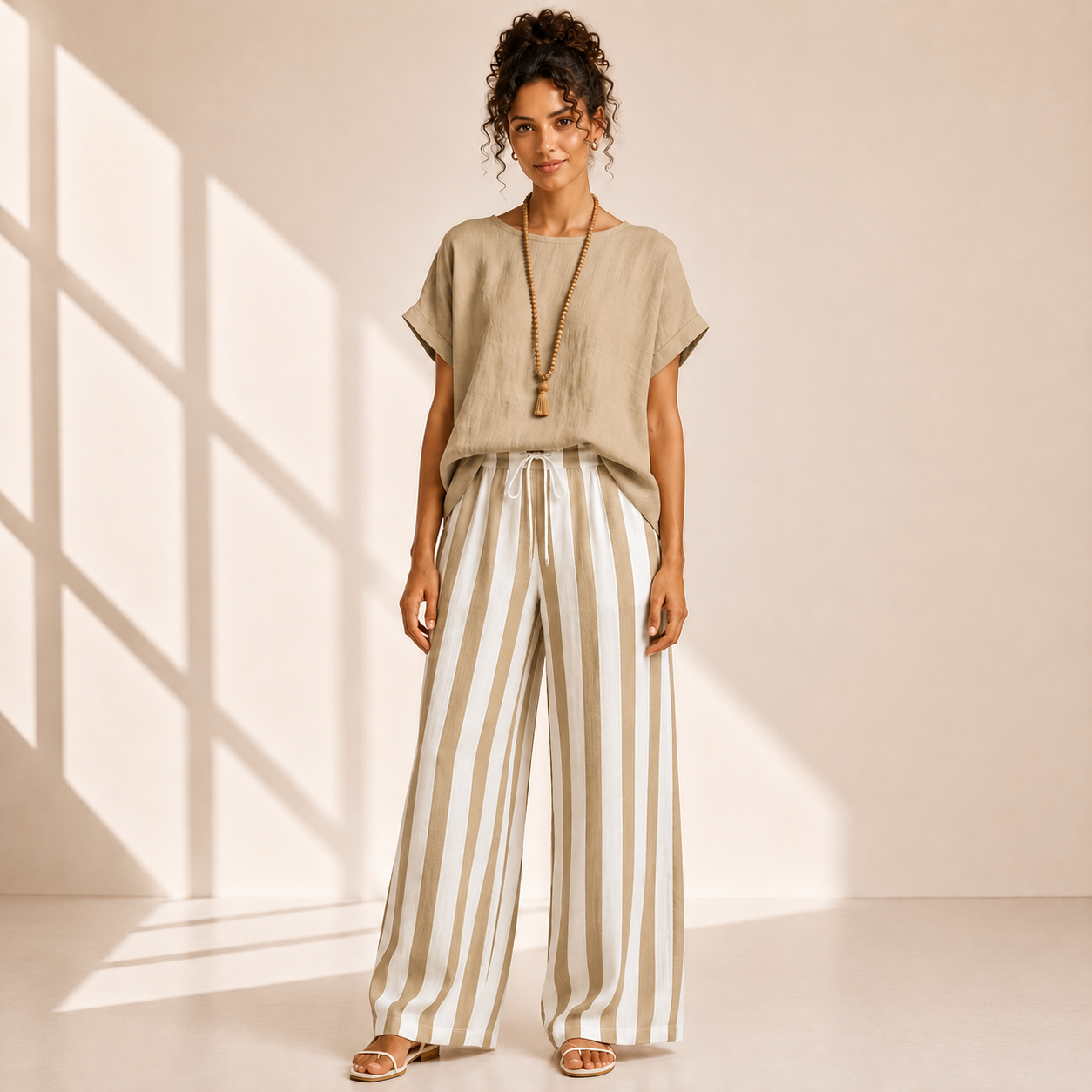 Livia Stripe Trouser Set