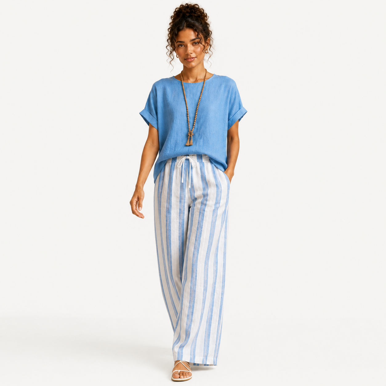 Livia Stripe Trouser Set