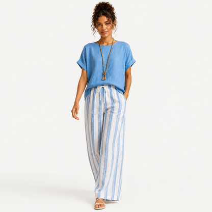 Livia Stripe Trouser Set
