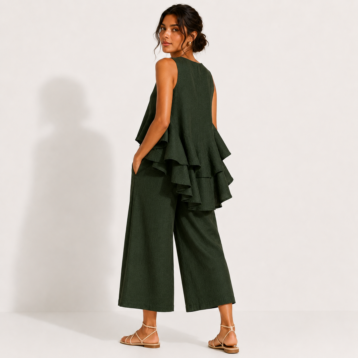 Amara Ruffle Trouser Set