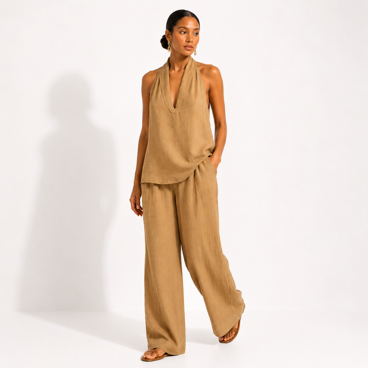 Solene Halter Trouser Set