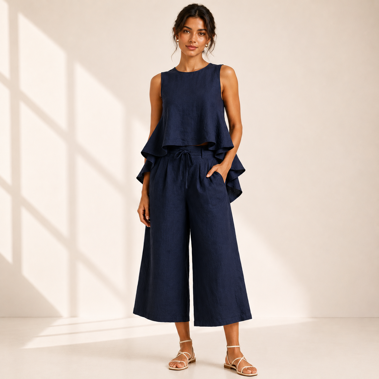 Amara Ruffle Trouser Set